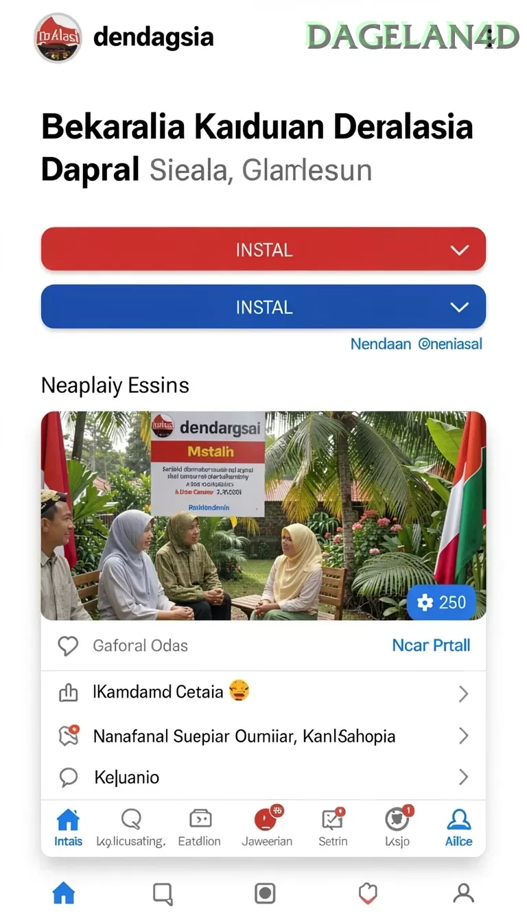 Cuplikan layar DANAGAME — menu navigasi